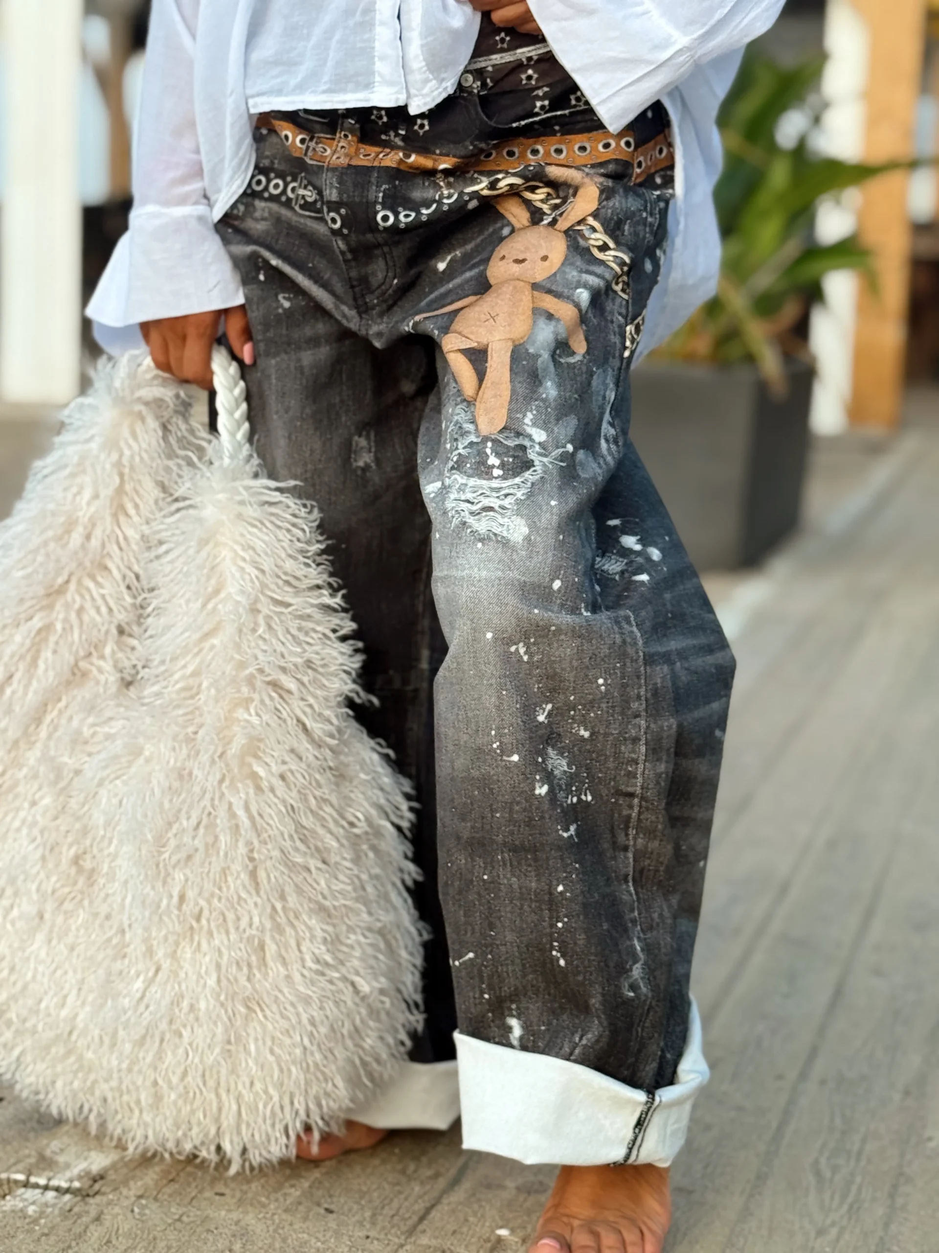 JEANS VAQUEROS MUÑECA GRIS - Imagen 6