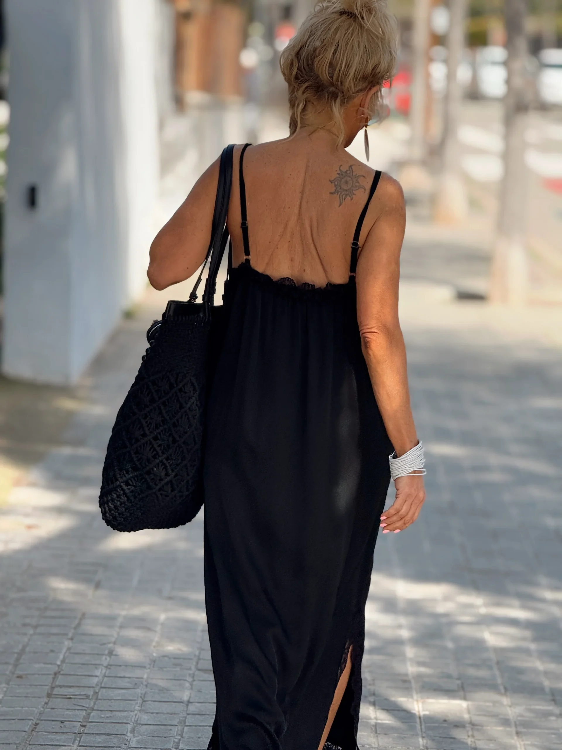 VESTIDO LENCERO FATY NEGRO - Imagen 6