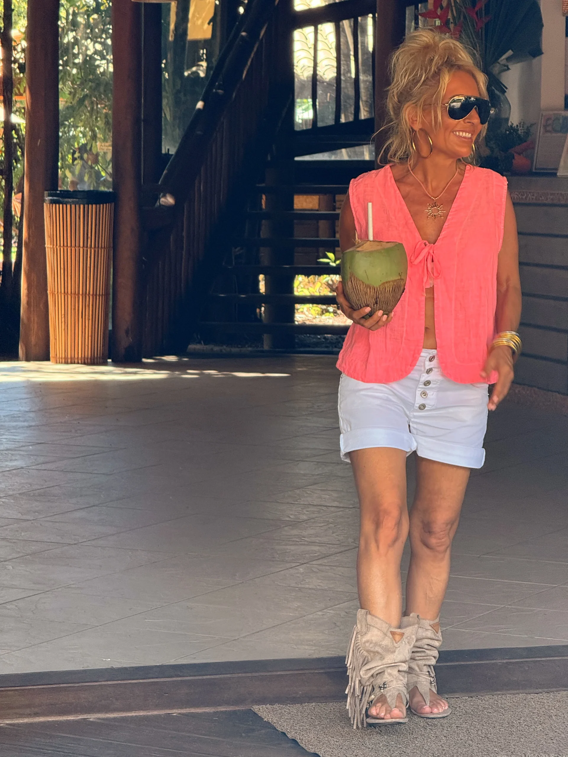 CHALECO CON LAZO JOYCE ROSA - Imagen 3