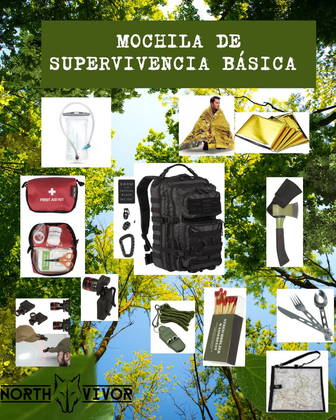 Mochila de Supervivencia Básica Northvivor - Imagen 5