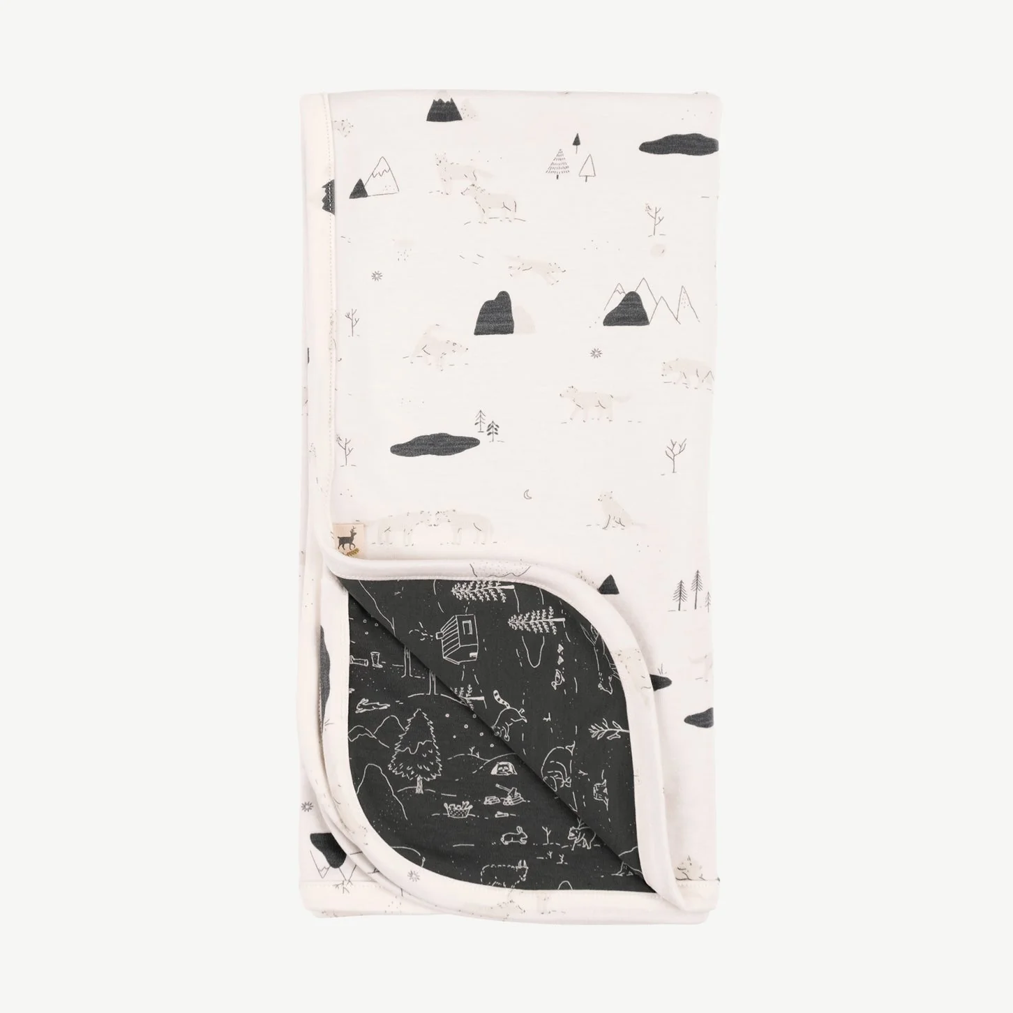 Manta reversible 'guardian wolves' sea salt - Imagen 3