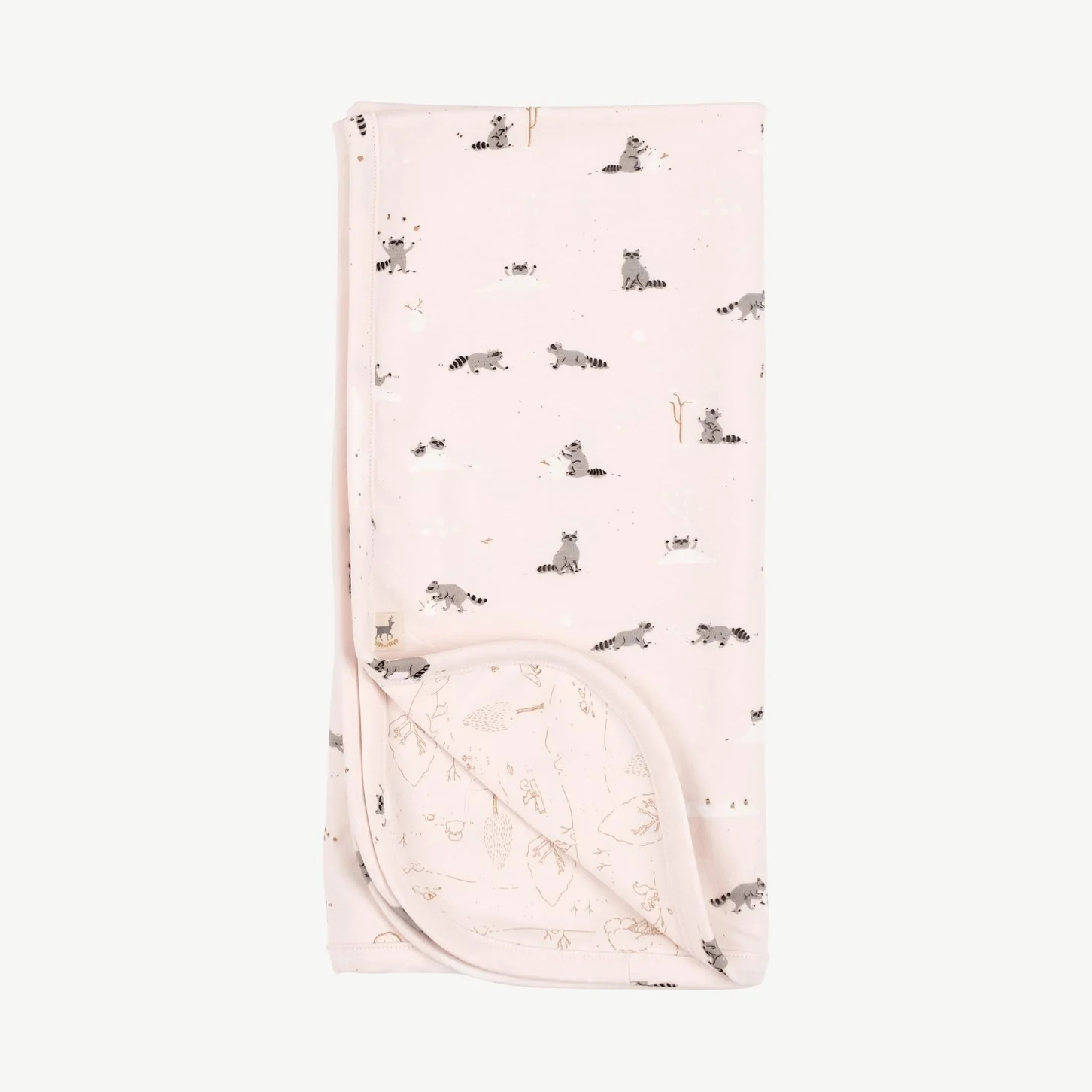 Manta reversible 'frolicsome raccoons' pearl - Imagen 3