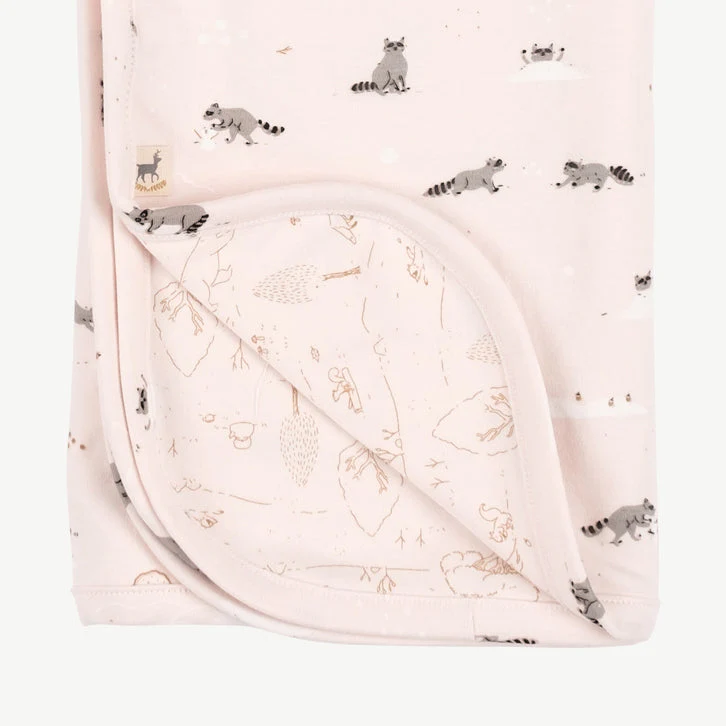 Manta reversible 'frolicsome raccoons' pearl - Imagen 4