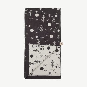 Manta tejida 'the woods' charcoal gray