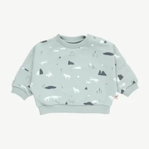 Sweatshirt 'guardian wolves' gray mist