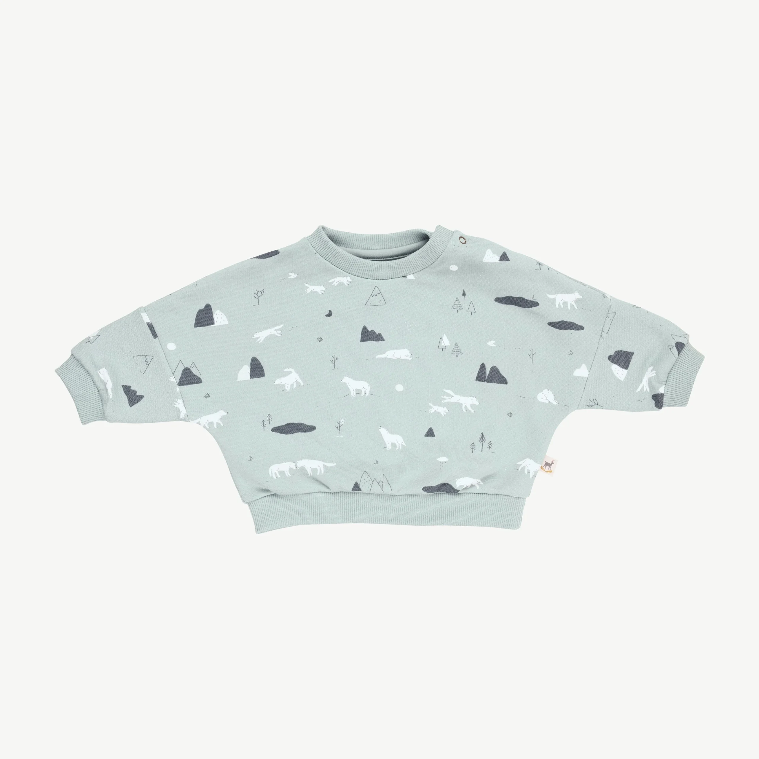 Sweatshirt 'guardian wolves' gray mist - Imagen 3