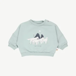 Sweatshirt 'true to the spirit' gray mist
