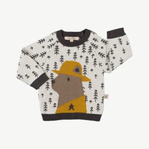 Chompa tejida 'ranger bear' ivory