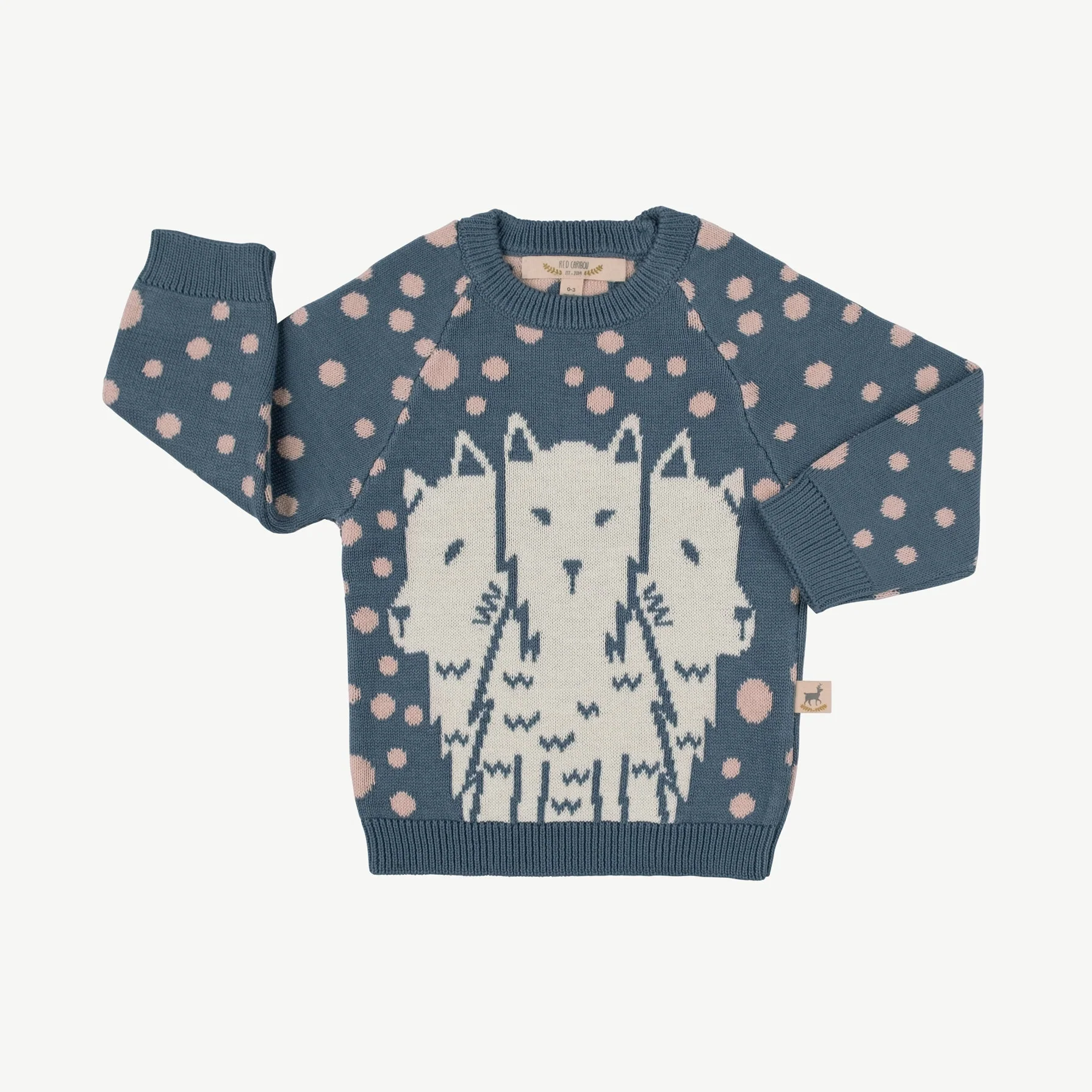 Chompa tejida 'the pack' blue mirage