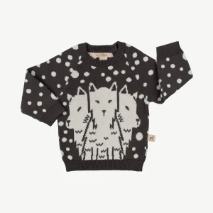 Chompa tejida 'the pack' dark shadow