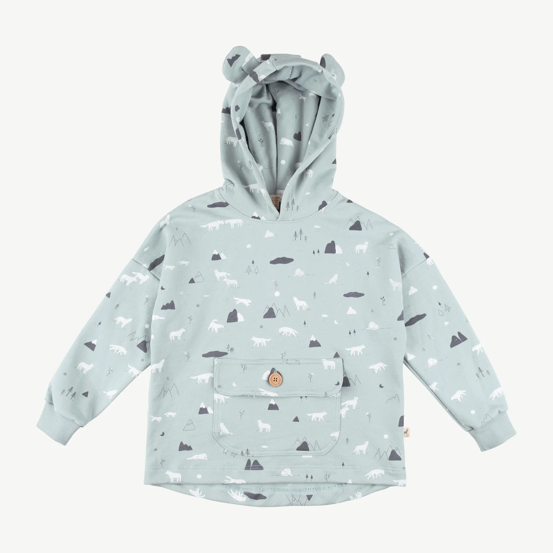 Sweatshirt con capucha 'guardian wolves' gray mist