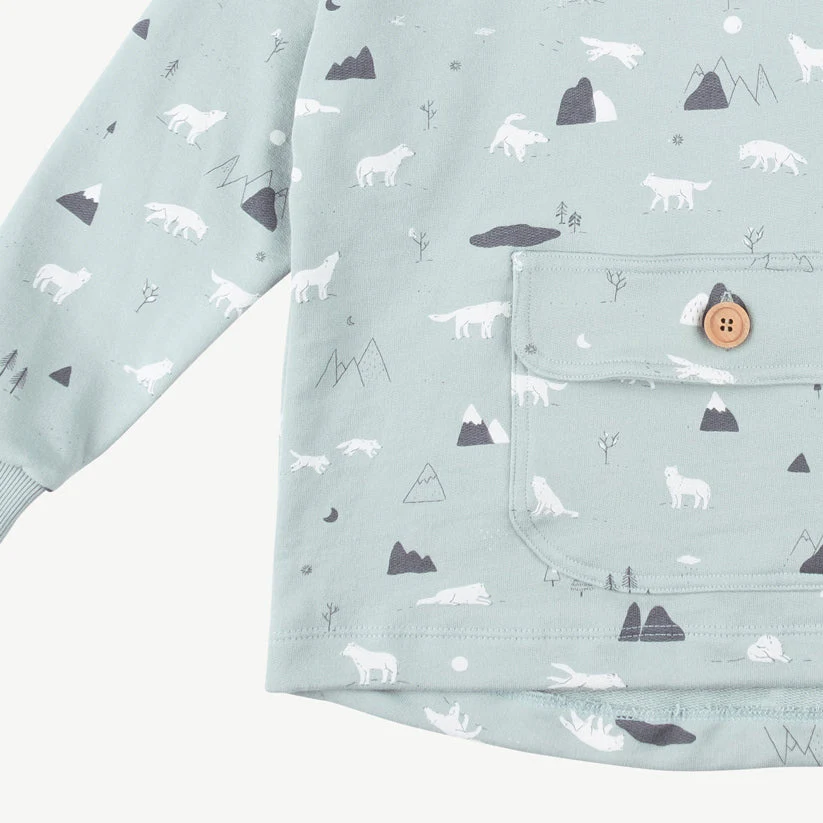 Sweatshirt con capucha 'guardian wolves' gray mist - Imagen 4