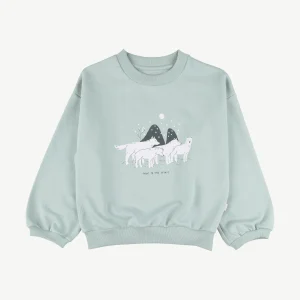 Sweatshirt 'true to the spirit' gray mist