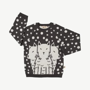 Chompa tejida 'the pack' dark shadow