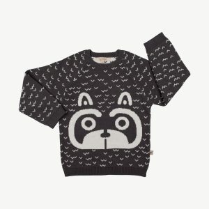Chompa tejida 'sneaky racoon' dark shadow
