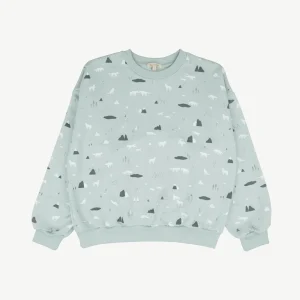 Sweatshirt 'guardian wolves' gray mist