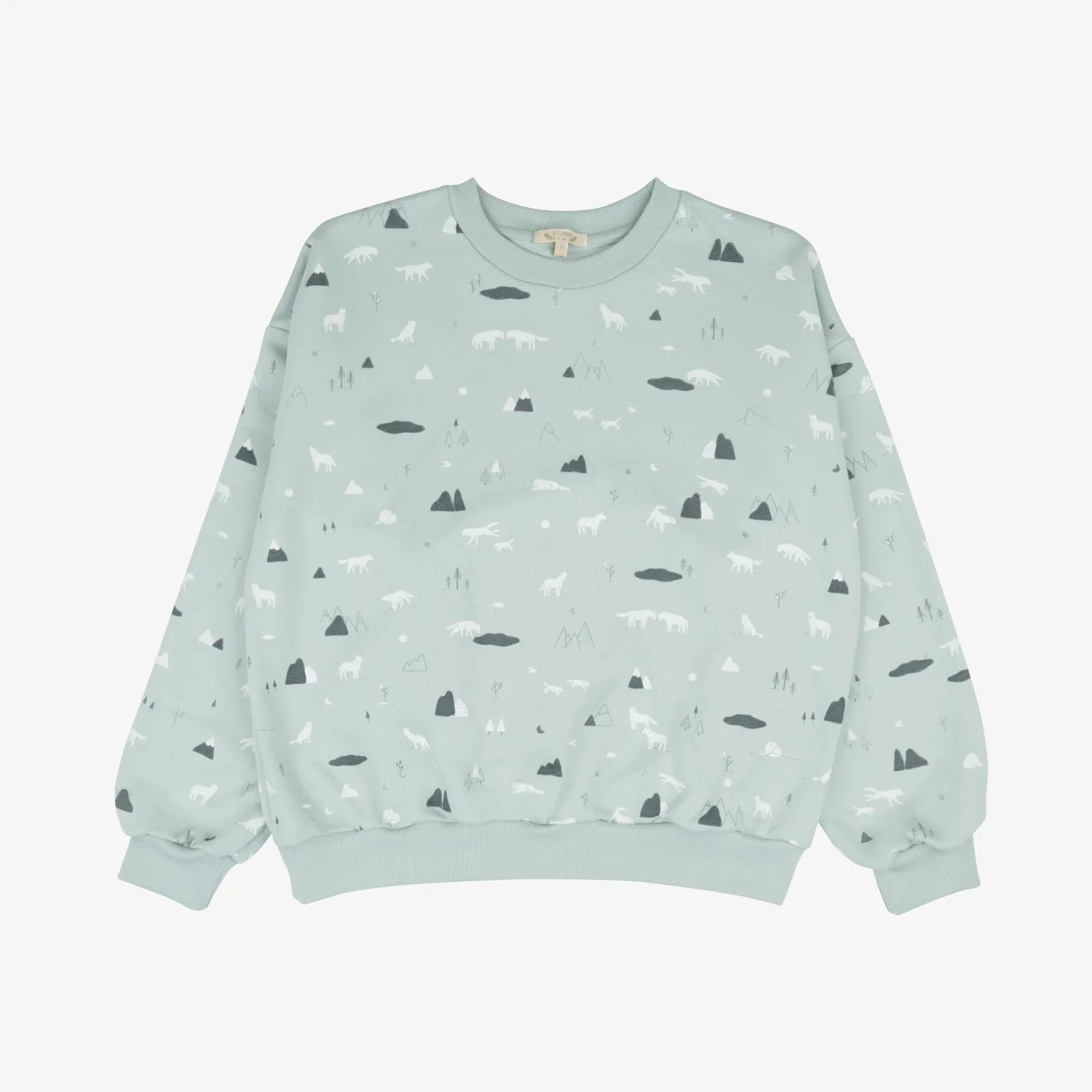 Sweatshirt 'guardian wolves' gray mist