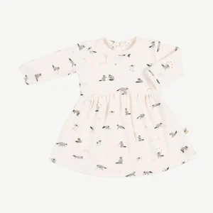 Vestido 'frolicsome raccoons' sea salt