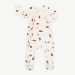 Enterizo con pies 'forester bears' sea salt