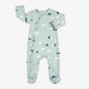 Enterizo con pies 'guardian wolves' gray mist