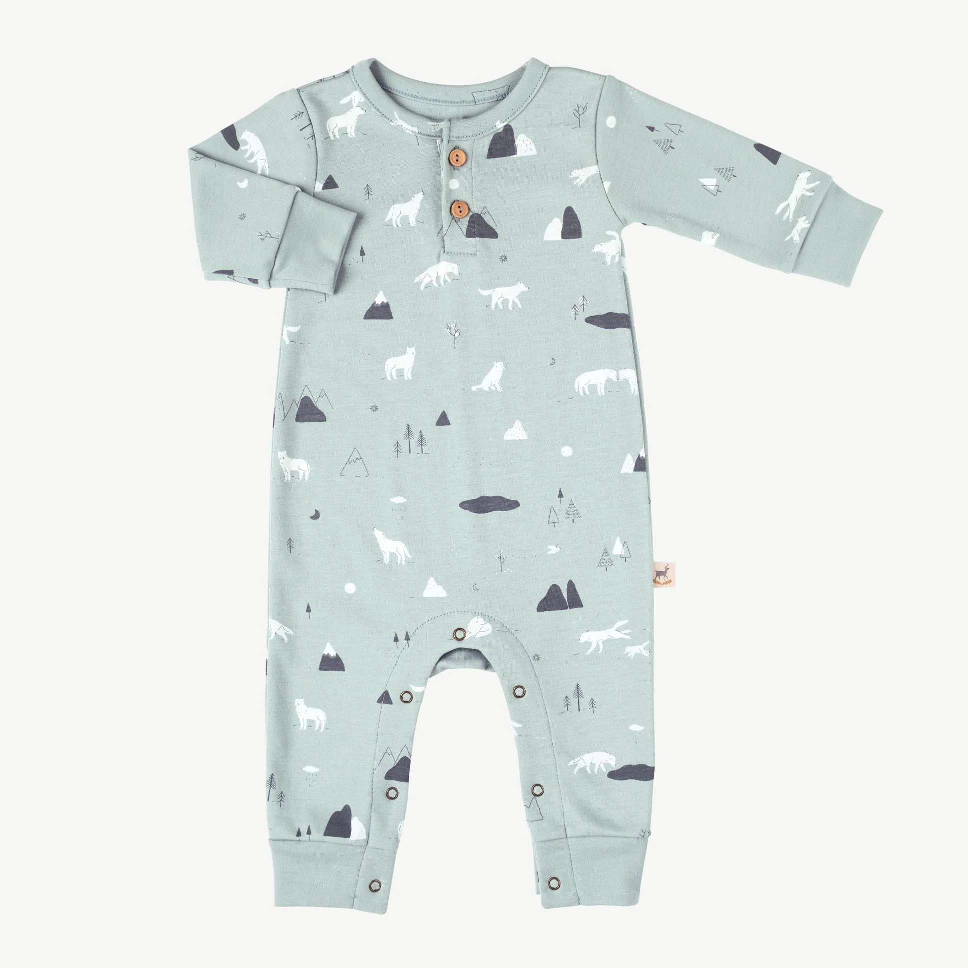 Enterizo 'guardian wolves' gray mist