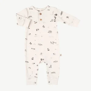 Enterizo 'frolicsome raccoons' sea salt