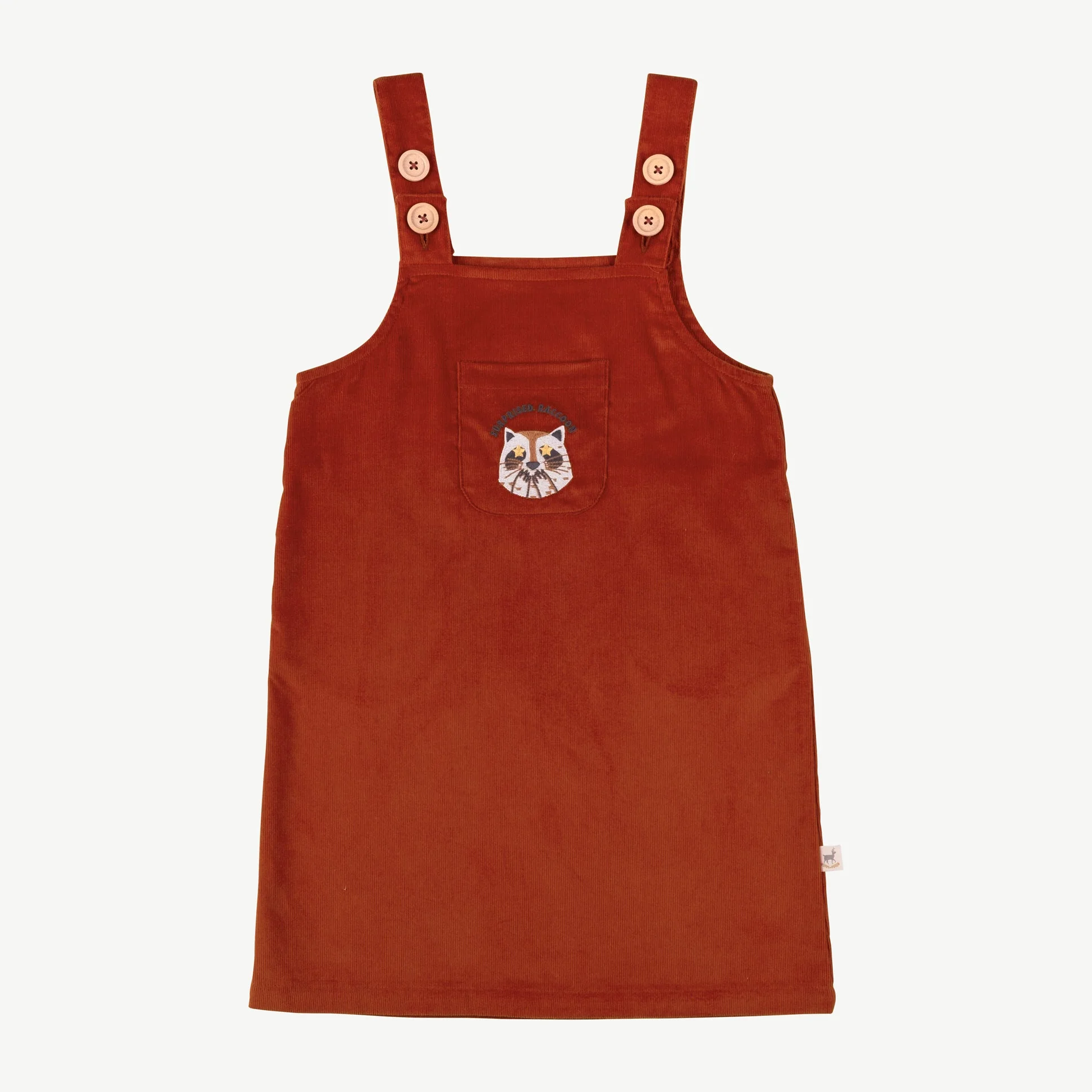 Vestido de corduroy 'amazed racoon' autum glaze