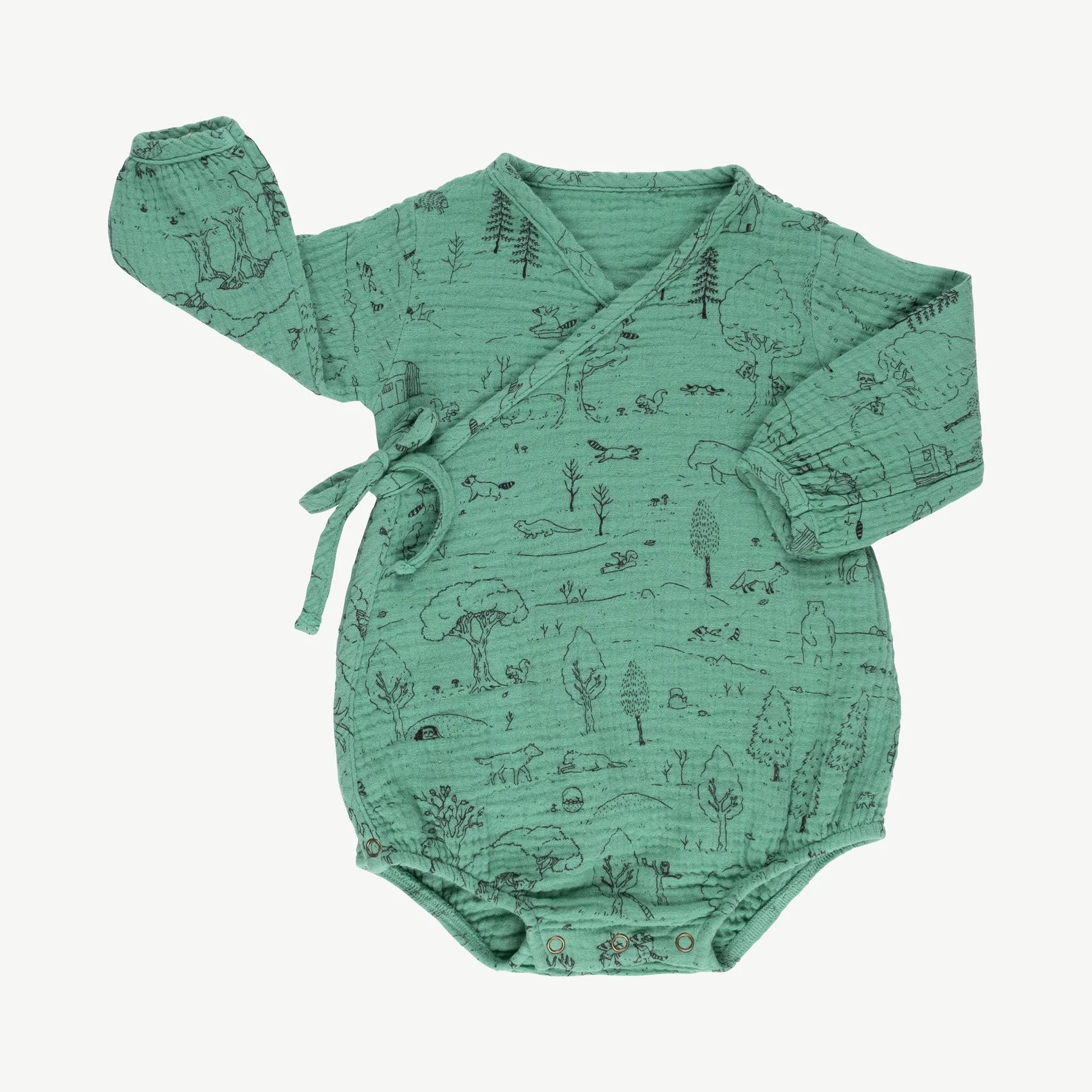 Body kimono 'the story' malachite green