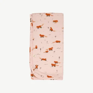 Manta reversible 'joyfull panda' peach whip