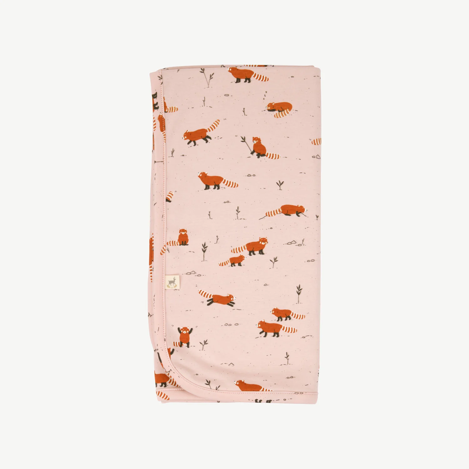 Manta reversible 'joyfull panda' peach whip