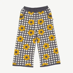 Pantalón Tejido 'winter flora' multi charcoal