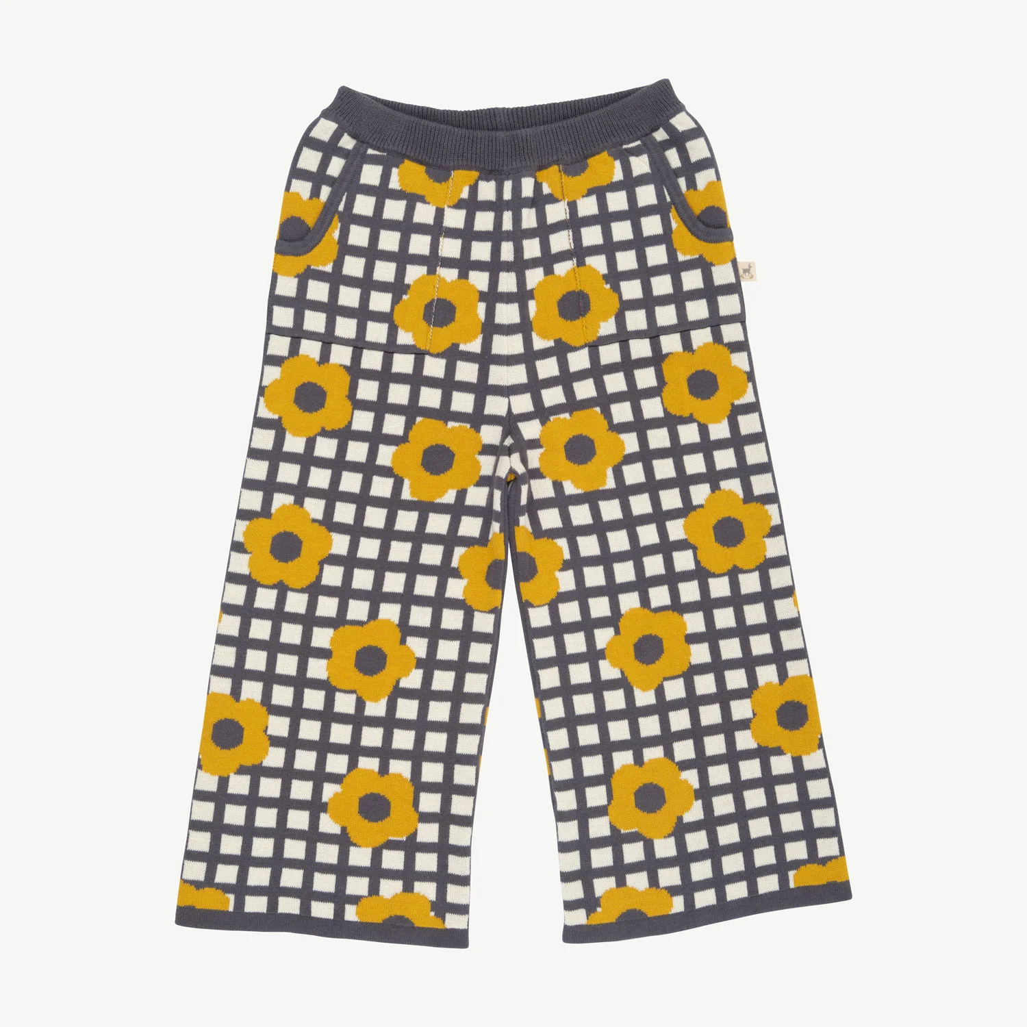 Pantalón Tejido 'winter flora' multi charcoal