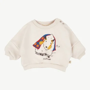 Polera 'follow me' white sand