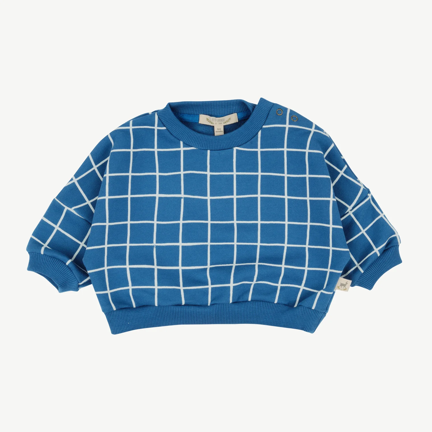 Polera 'mountain checks' dark blue