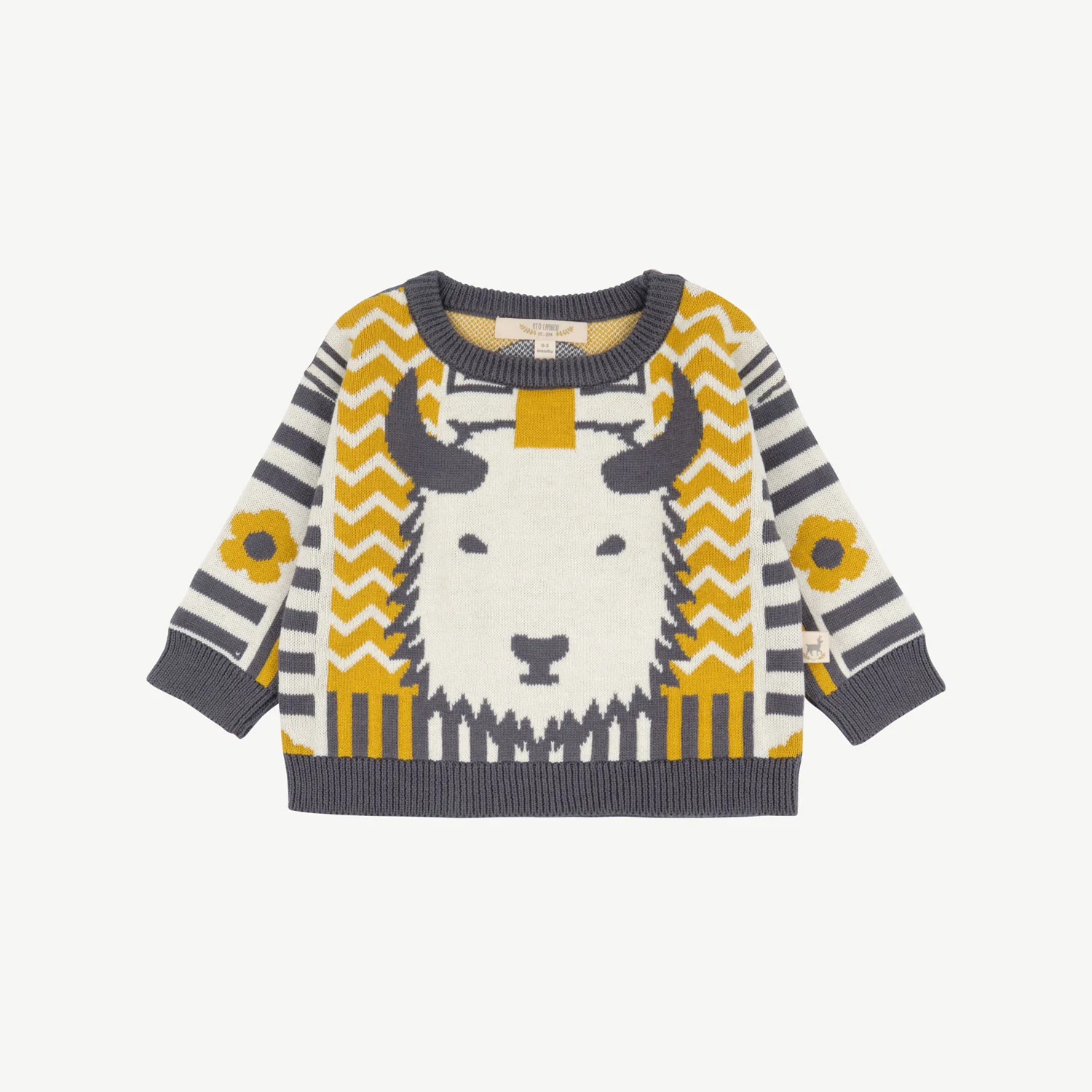 Chompa tejida 'steady yak' multi charcoal gray