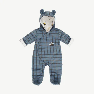 Enterizo acolchado 'mountain checks' blue mirage