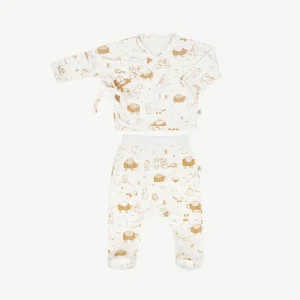 Conjunto Kimono + Pants 'the story' ecowhite