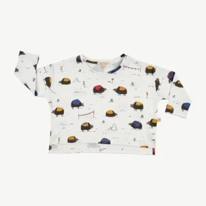 Polo Oversized 'yak's journey' ecowhite