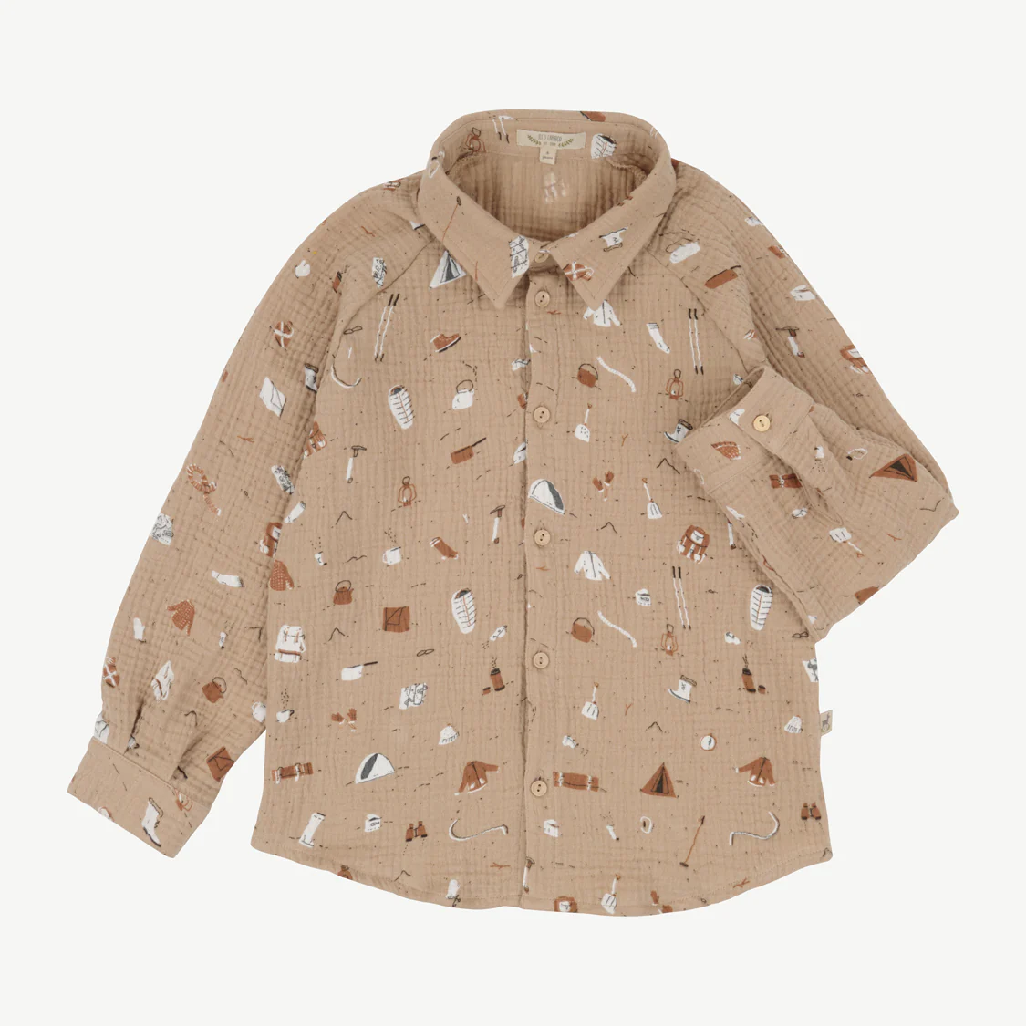 Camisa 'camping gear' café cream