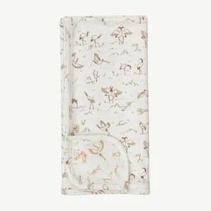 Manta Doble Cara ‘Tsuru Ballet' (Grullas) Ivory