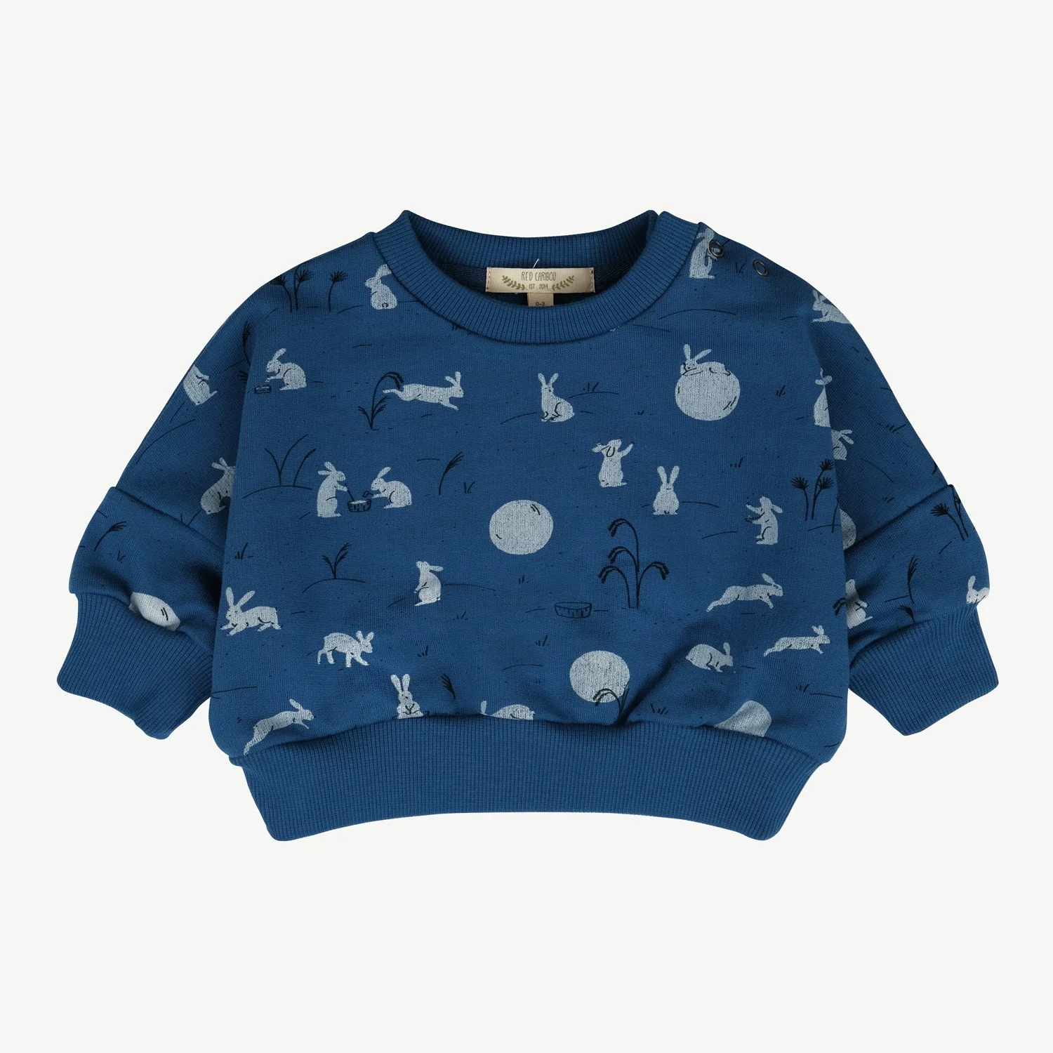 Polera ‘Moonlit Usagi’ (Conejos) Dark Blue