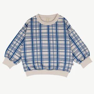 Polera ‘Winter Checks Dark Blue’ (Cuadros) White Sand