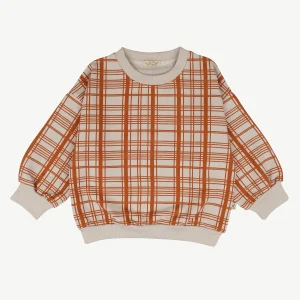Polera ‘Winter Checks Orange’ (Cuadros) White Sand