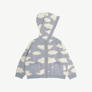 Cardigan Tejido con Capucha 'Nubes' Gray
