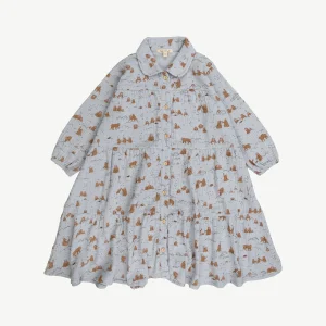 Vestido de Muselina ‘Monkey Snow Day' (Monos) Light Gray