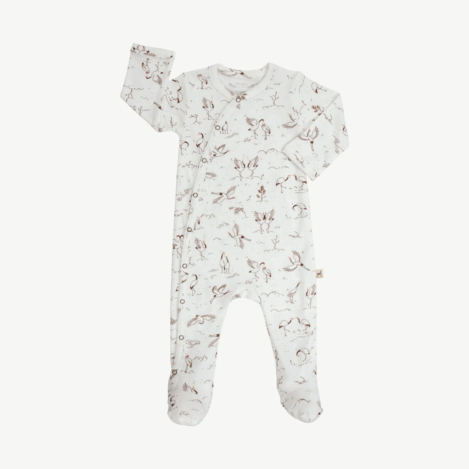 Enterizo con Pies 'tsuru ballet (Grullas)' ivory