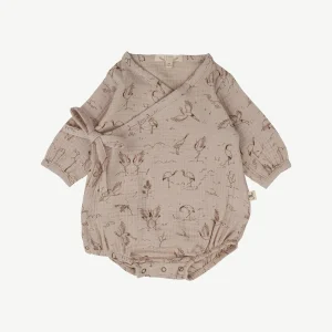 Body de Muselina ‘Tsuru Ballet' (Grullas) Light Tan