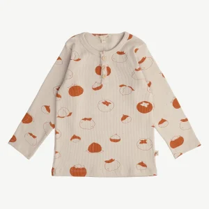 Polo Henley de Rib ‘Fruitful Patience' (Frutos) White Sand