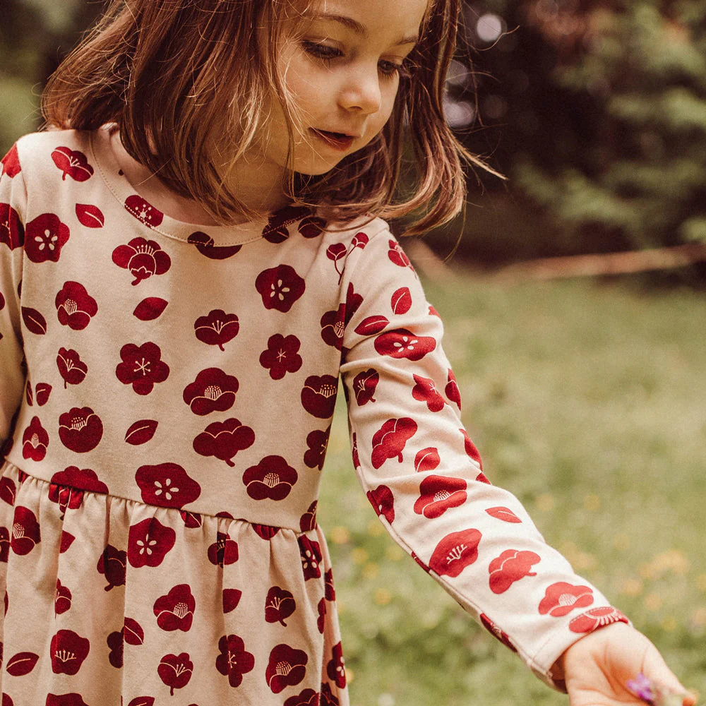 Vestido ‘Plums in Bloom' (Flores) Peach Whip - Imagen 4