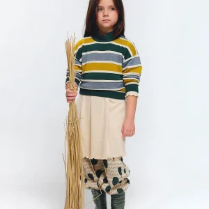 Suéter Oversized Tejido - Horizontal Lines - Green-Multi